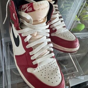 Jordan 1 Retro High OG Red and White Sneakers